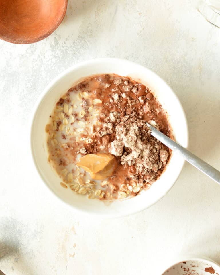 Protein Powder Overnight Oats caramel and cashews