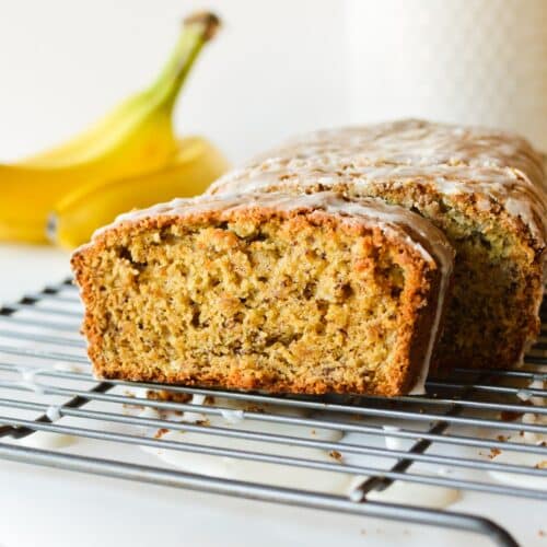 a slice of banana bread