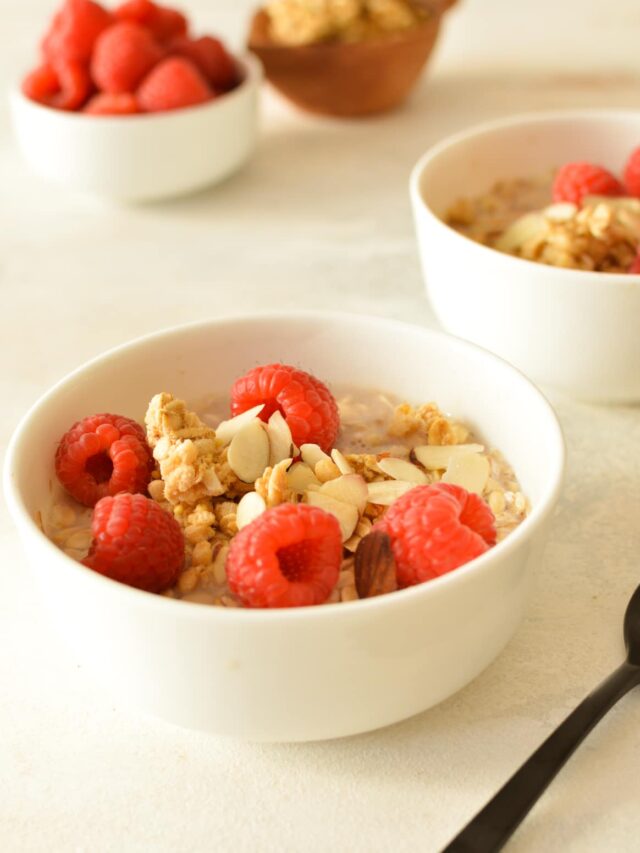 Overnight Oats without Yogurt caramel and cashews