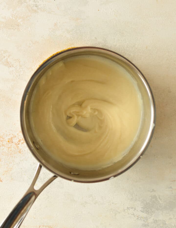 Gluten Free Bechamel Sauce - caramel and cashews