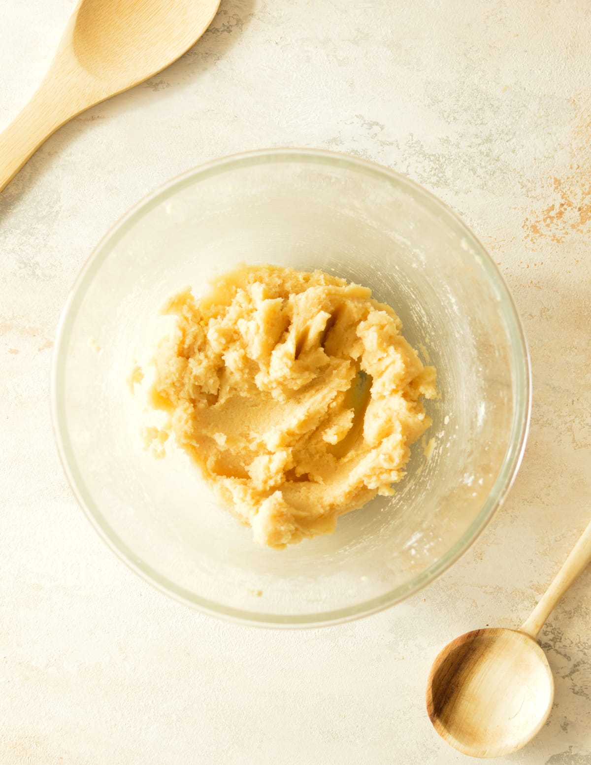 creamed butter and sugar in a bowl