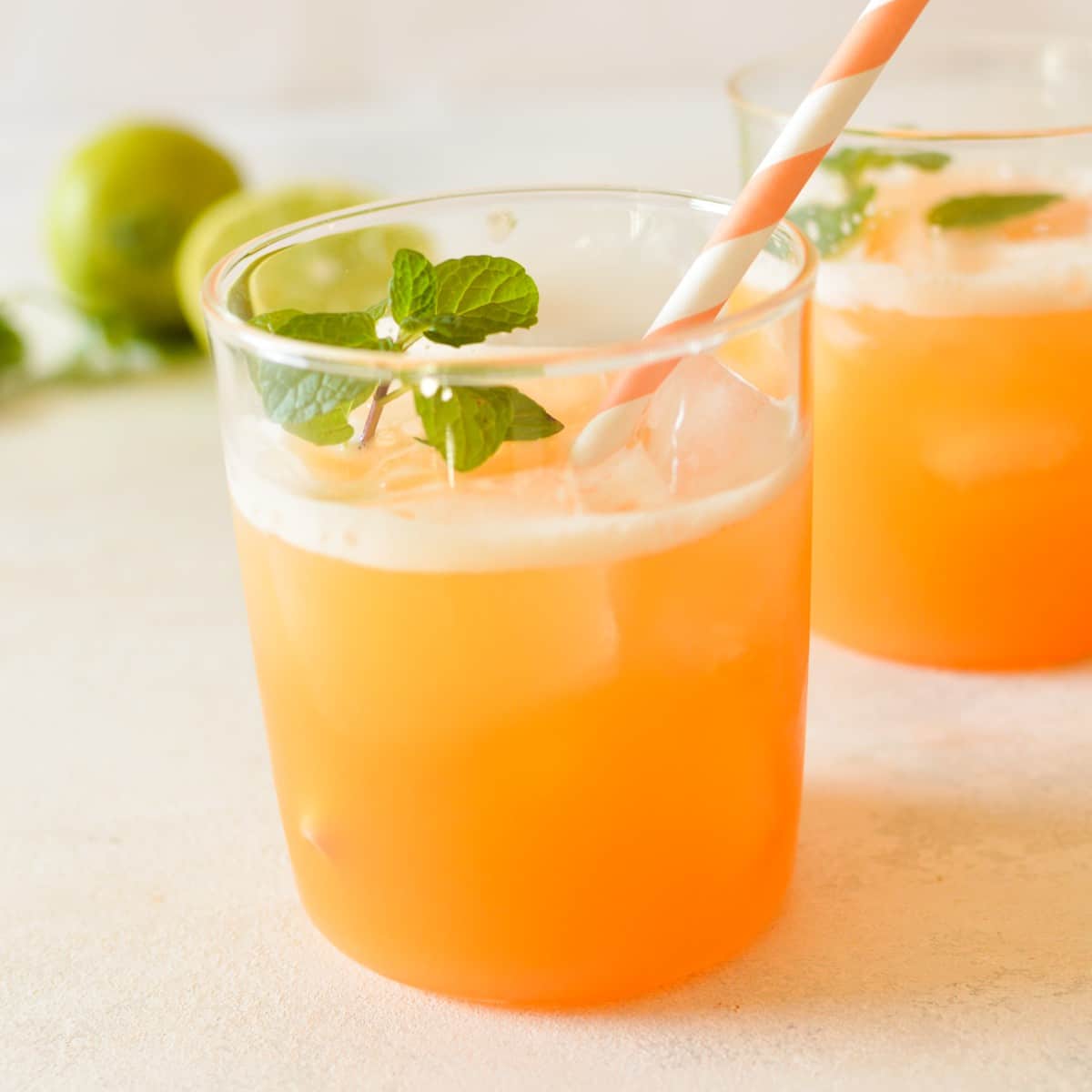 Fresh Cantaloupe Juice - caramel and cashews