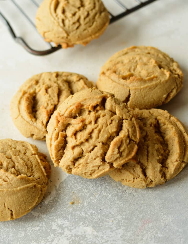 Oat Flour Peanut Butter Cookies caramel and cashews