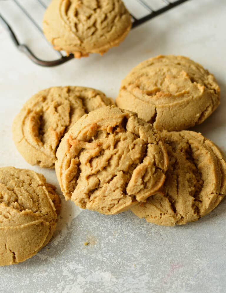 Oat Flour Peanut Butter Cookies caramel and cashews