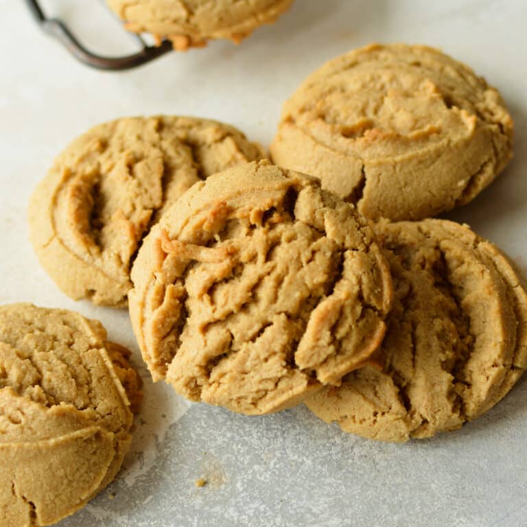 Oat Flour Peanut Butter Cookies caramel and cashews