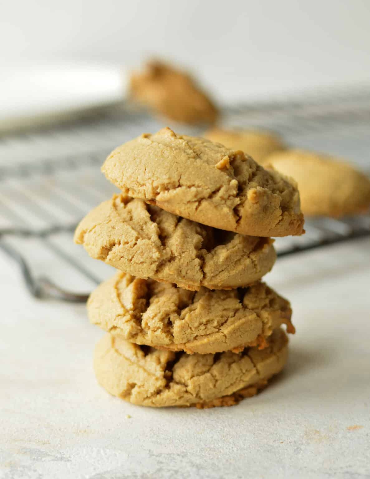 Oat Flour Peanut Butter Cookies caramel and cashews