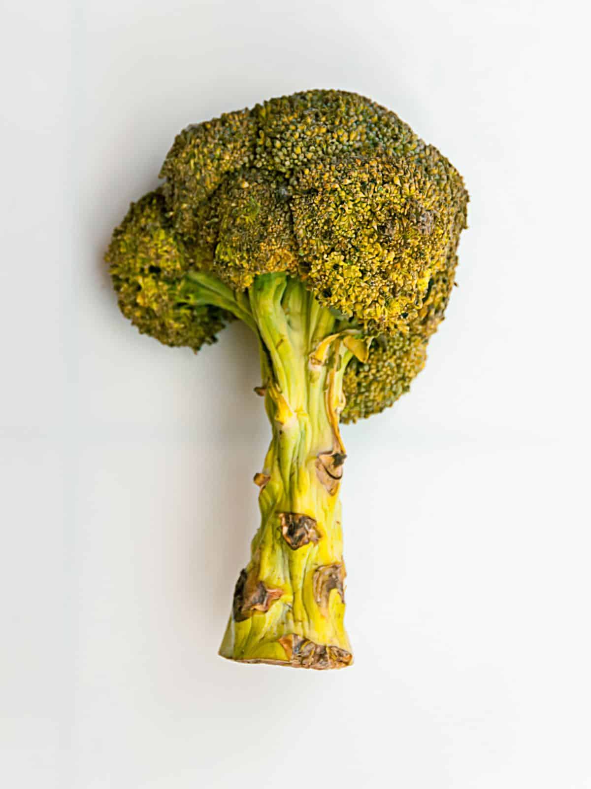 a head of yellow broccoli.