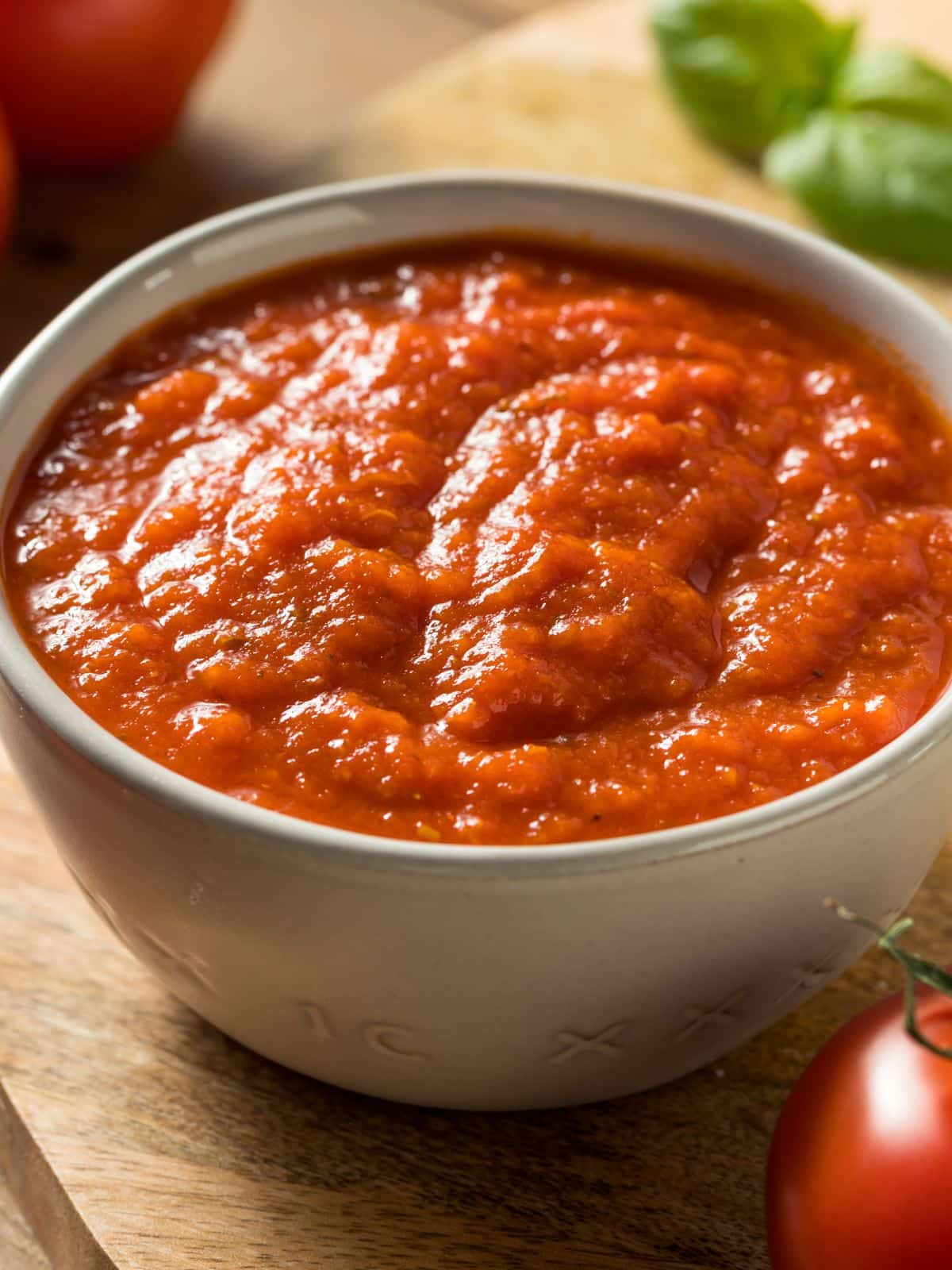 a bowl of pizza sauce