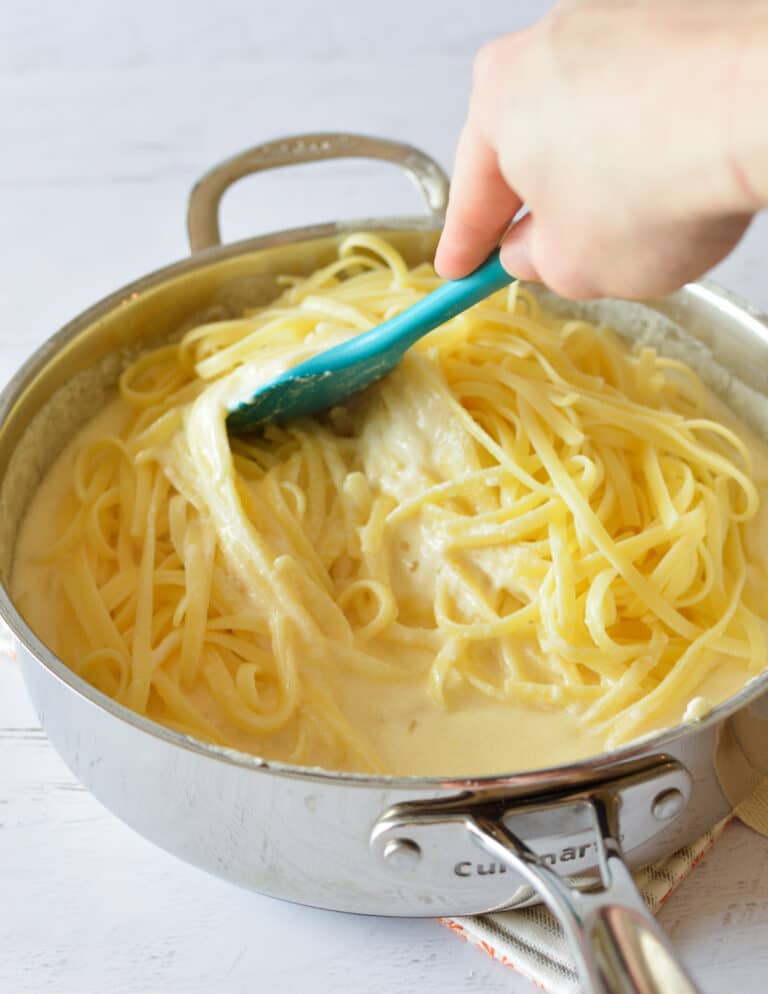 Alfredo Sauce with Half & Half caramel and cashews
