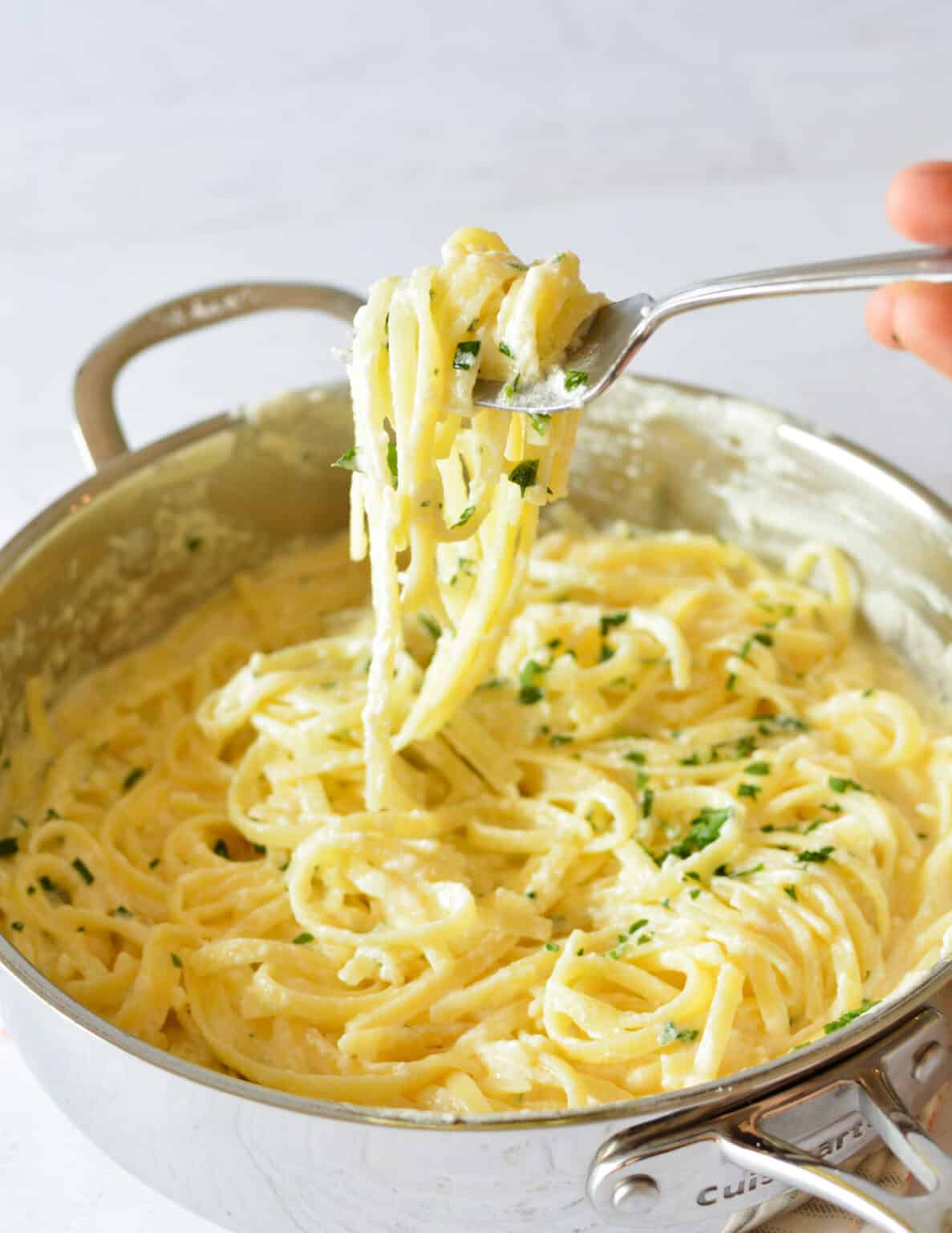 Alfredo Sauce with Half & Half caramel and cashews