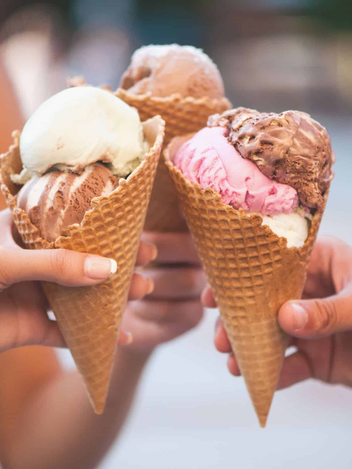 Ice Cream Maker Mixes Nostalgia Rock Salt Chocolate Vanilla Strawberry  Flavor