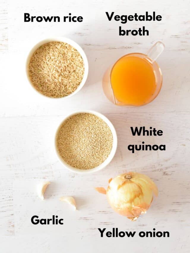 Easy Brown Rice & Quinoa caramel and cashews