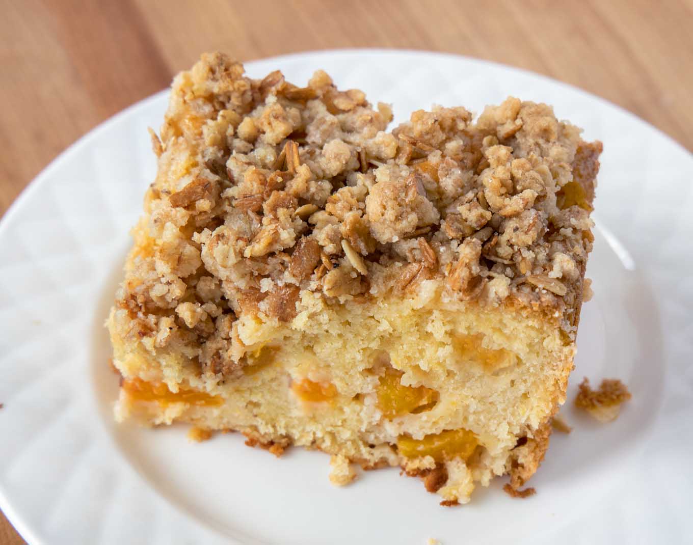 a slice of peach buckle.