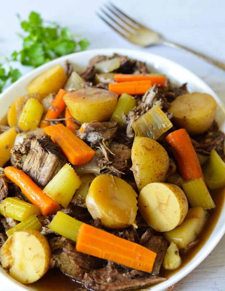 Dutch Oven Pot Roast caramel and cashews