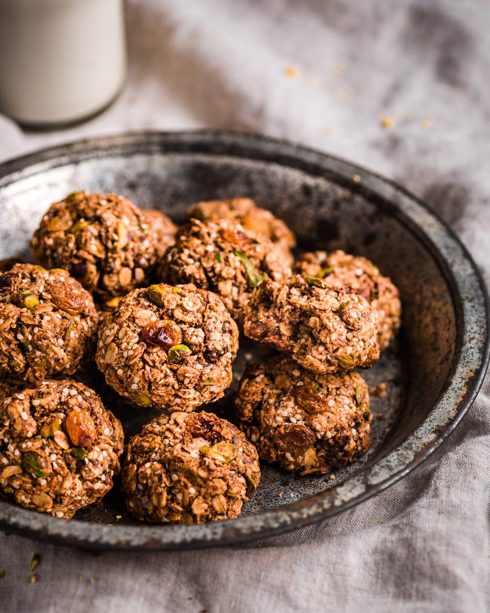 a plate of chia spiced breakfast cookies.