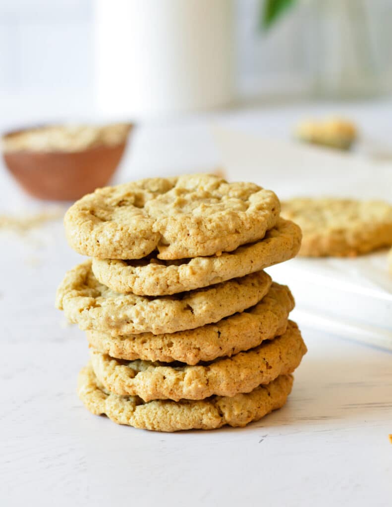 Oat Flour Oatmeal Cookies - caramel and cashews