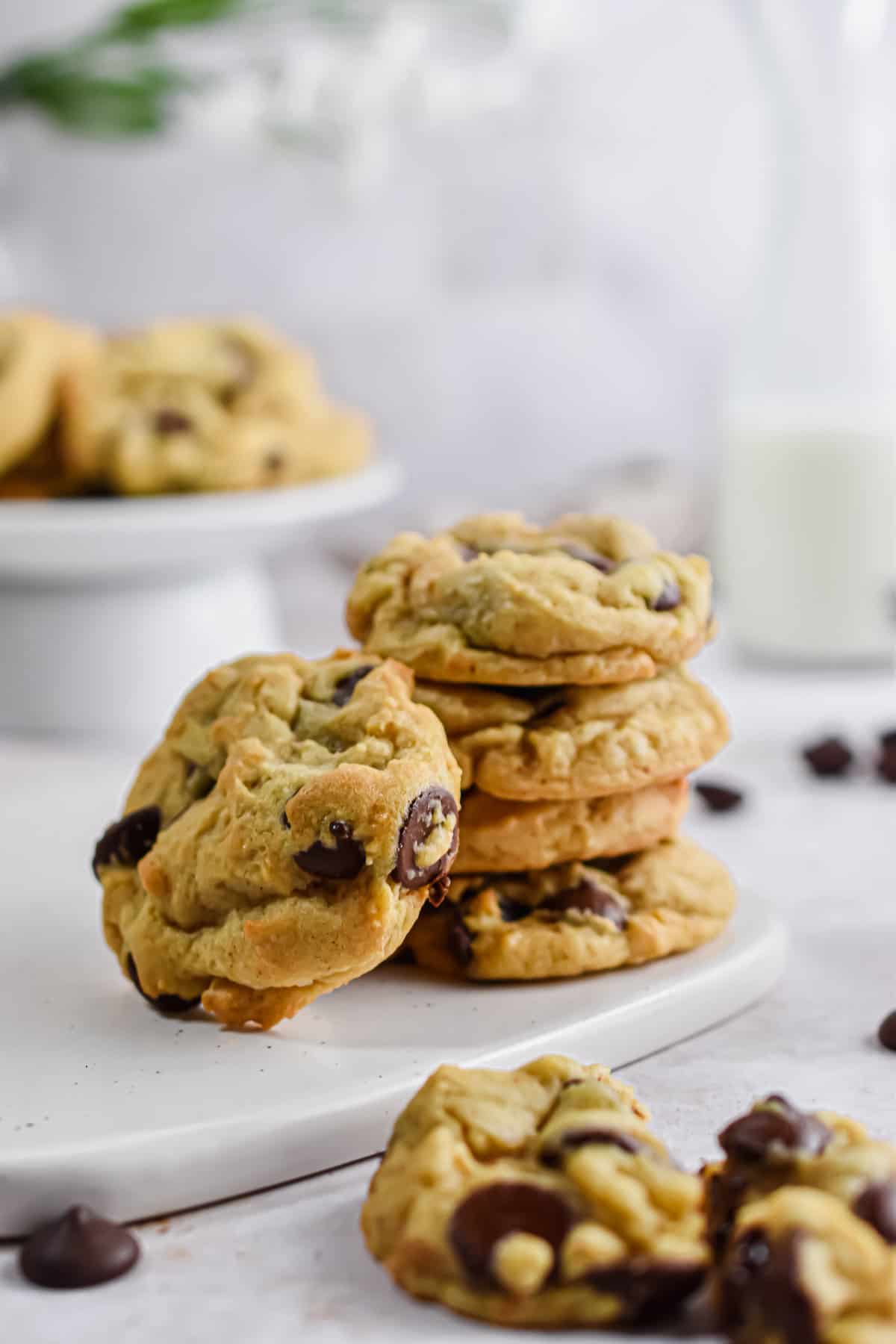 a stack of brown butter cookies. 