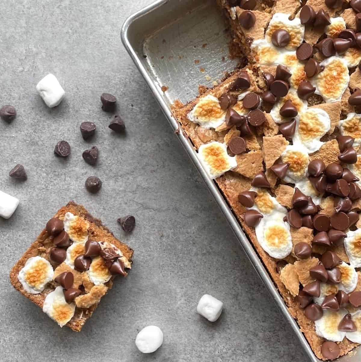 chocolate chip marshmallow bars. 