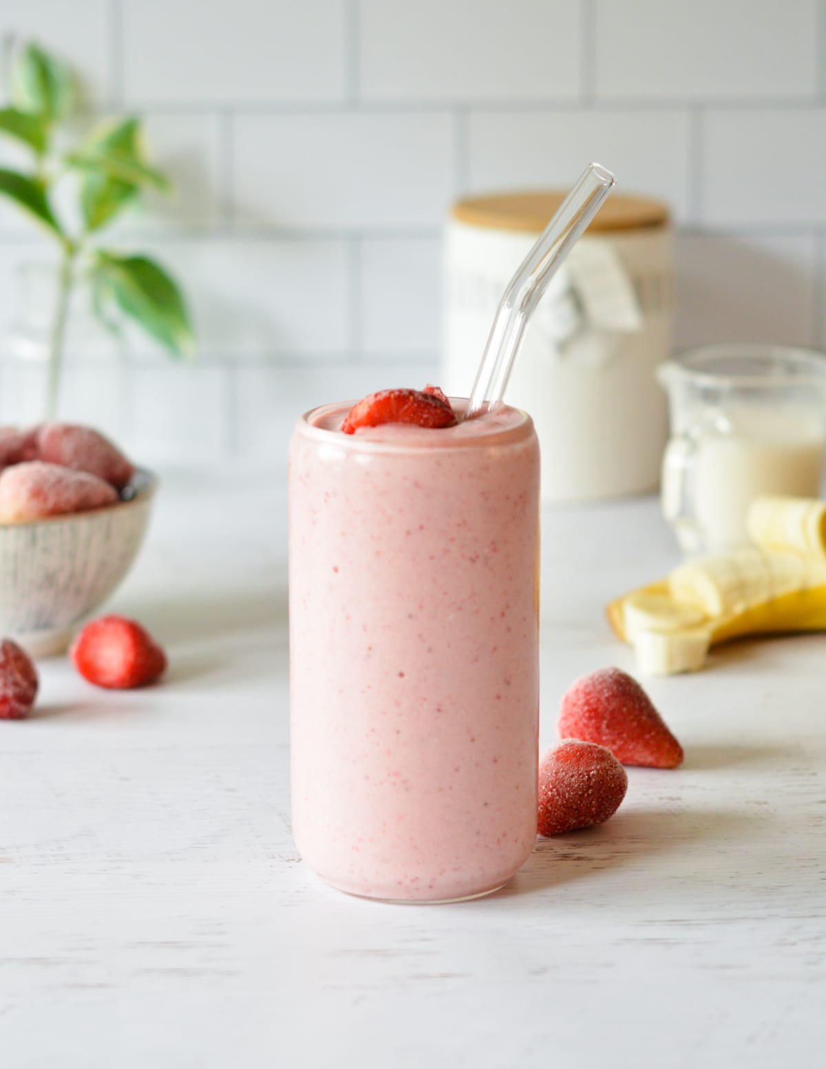 strawberry cottage cheese smoothie.