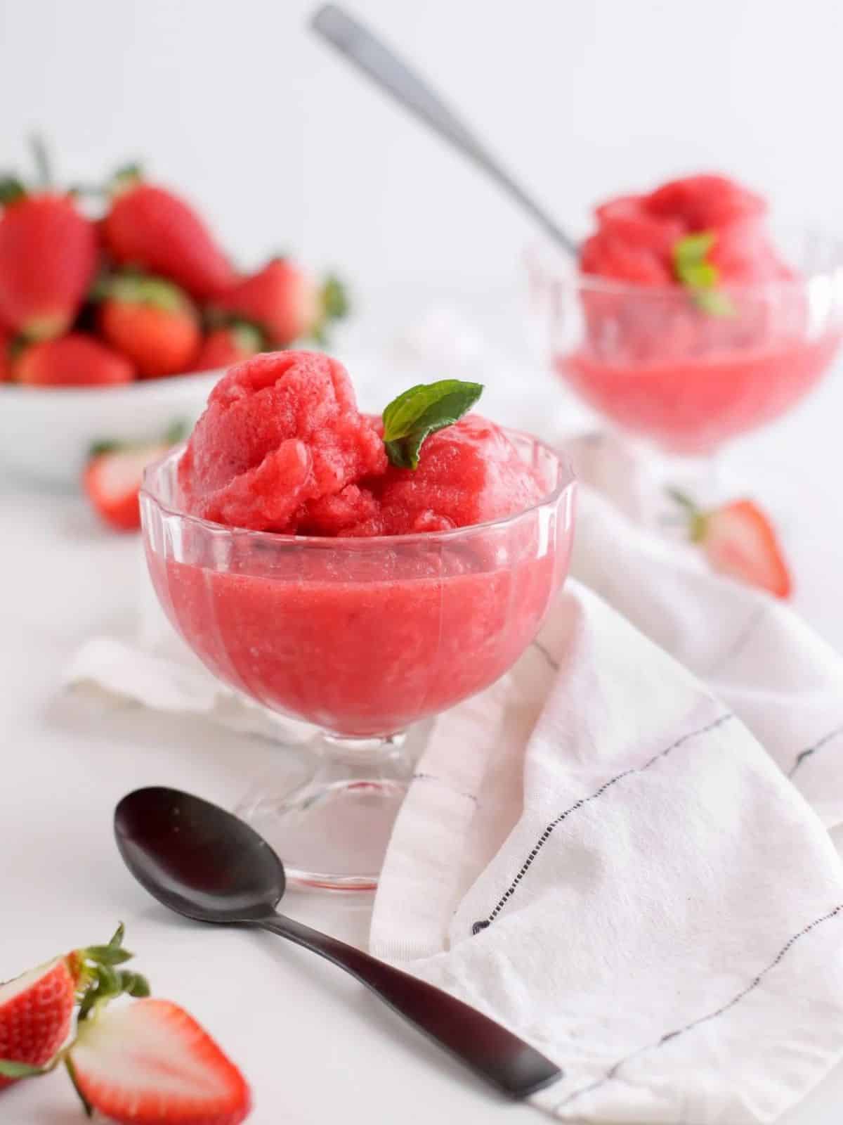 strawberry sorbet