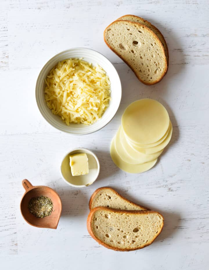 Provolone Grilled Cheese caramel and cashews