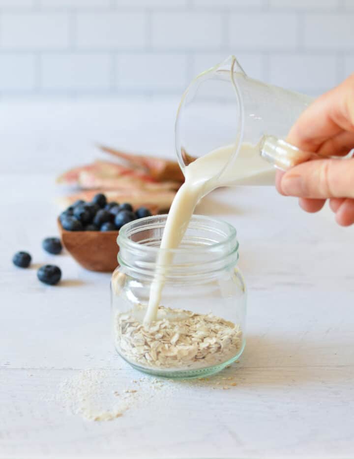 Overnight Oats with Instant Oatmeal Packets caramel and cashews