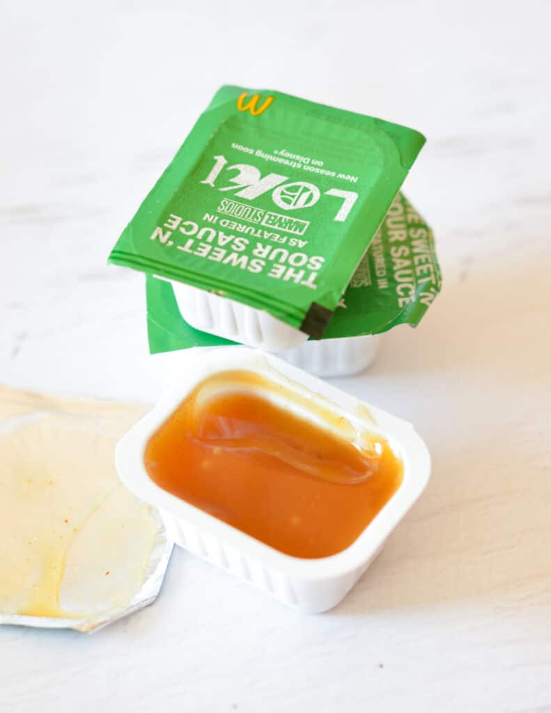 McDonald's Sweet and Sour Sauce caramel and cashews