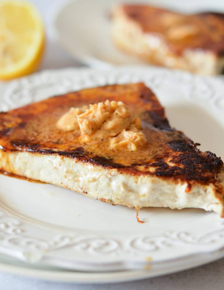 Blackened Swordfish with Cajun Butter caramel and cashews