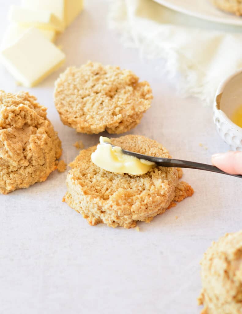 Oat Flour Biscuits caramel and cashews