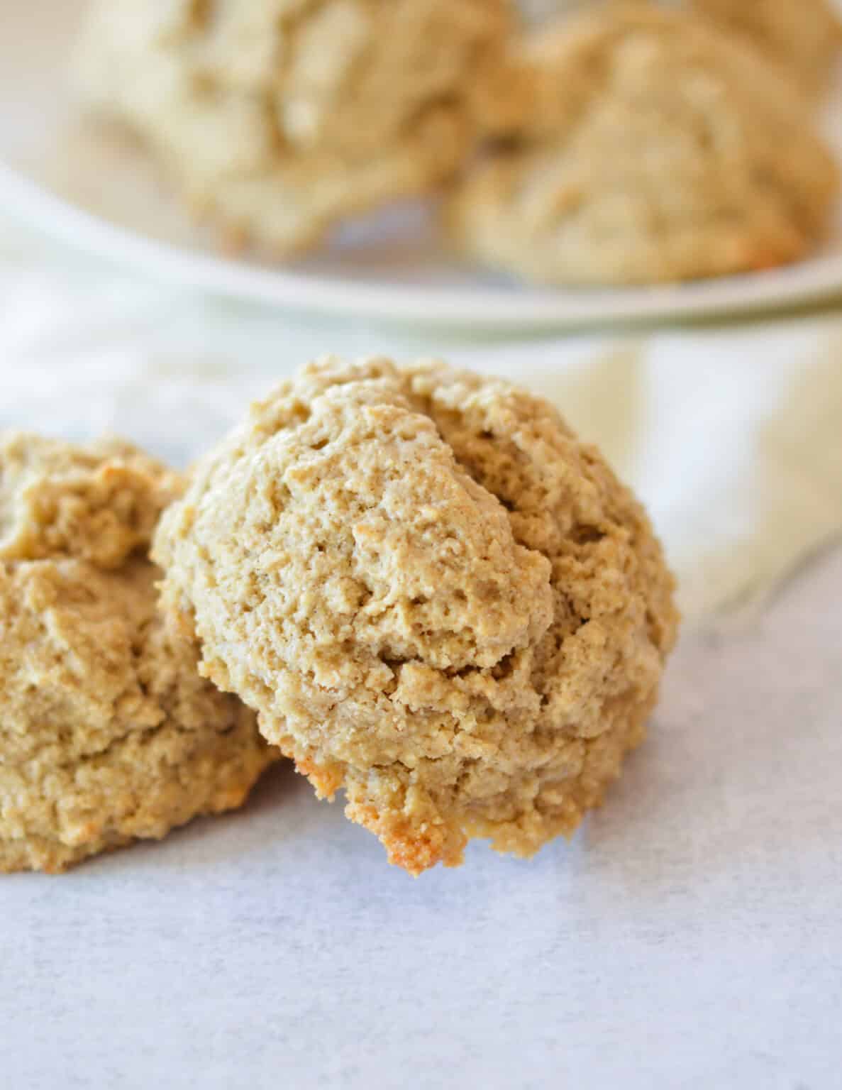 Oat Flour Biscuits caramel and cashews