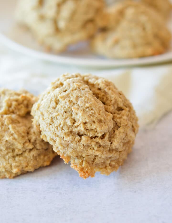 Oat Flour Biscuits caramel and cashews