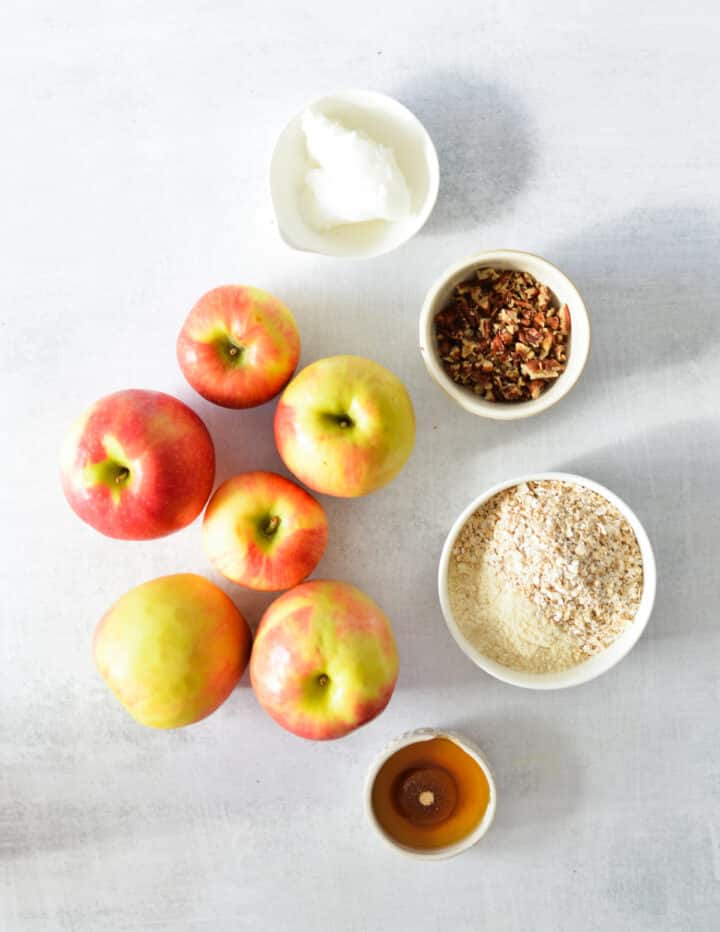 Healthy Baked Apples - caramel and cashews