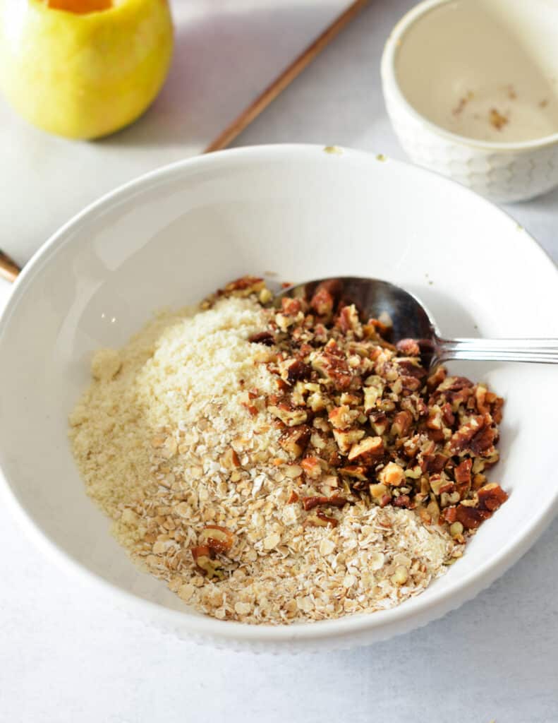 Healthy Baked Apples - caramel and cashews
