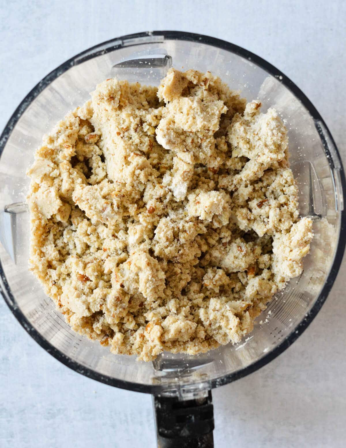 buttery crumble topping in a food processor. 