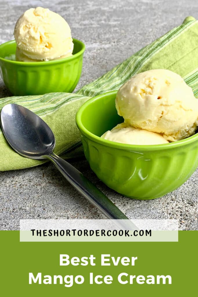 a bowl of mango ice cream. 