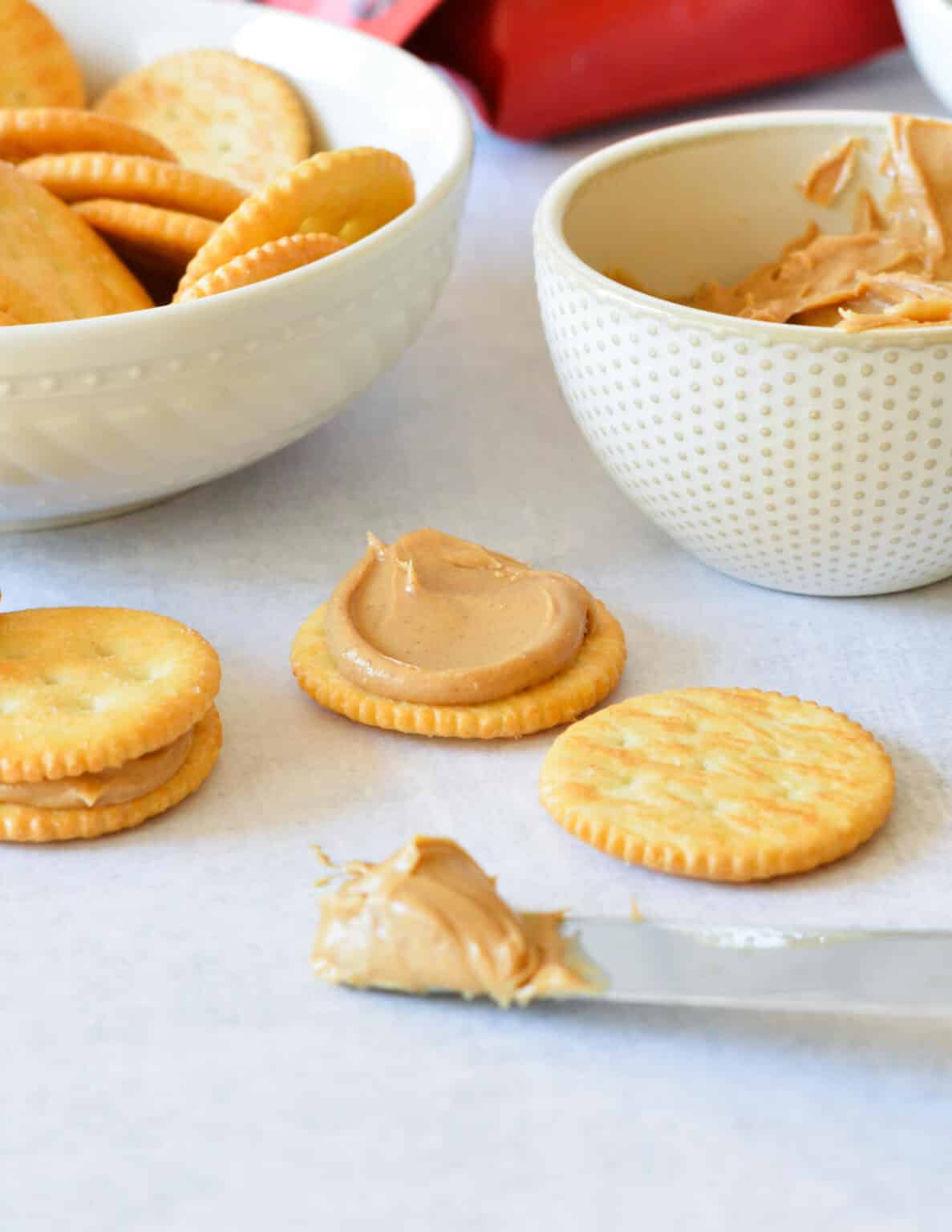 Chocolate Dipped Ritz Cookies - caramel and cashews