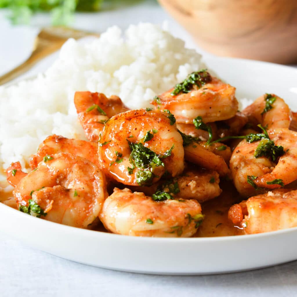 Juicy Honey Lime Shrimp - caramel and cashews
