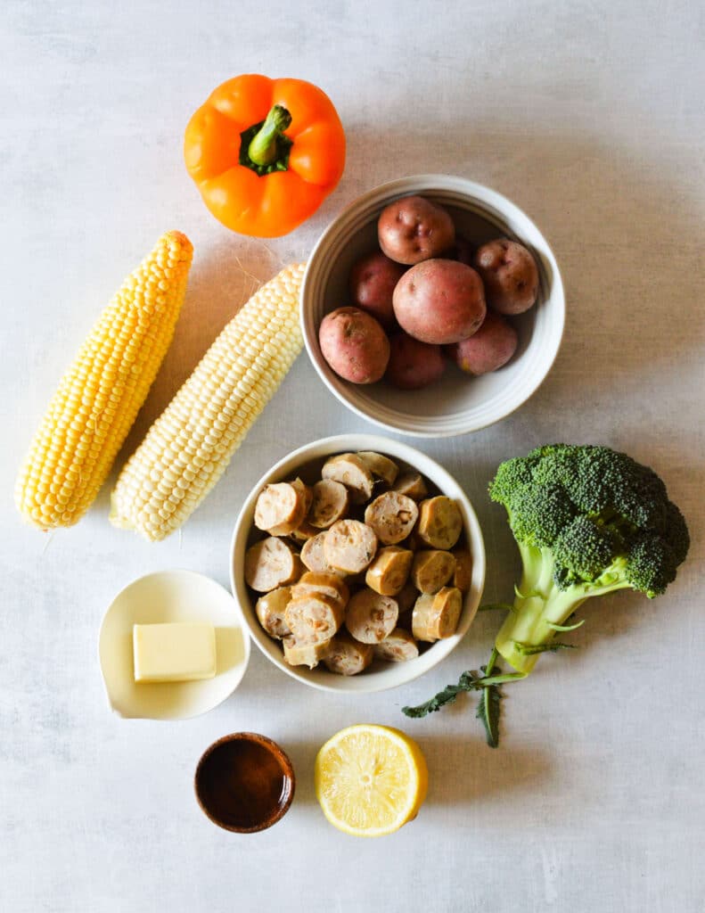 Chicken Sausage Sheet Pan Dinner - caramel and cashews