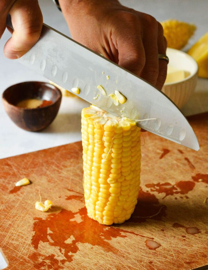 Buttered Corn Ribs - caramel and cashews