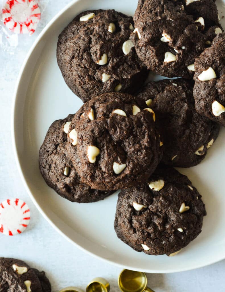 Chocolate Peppermint Cookies caramel and cashews