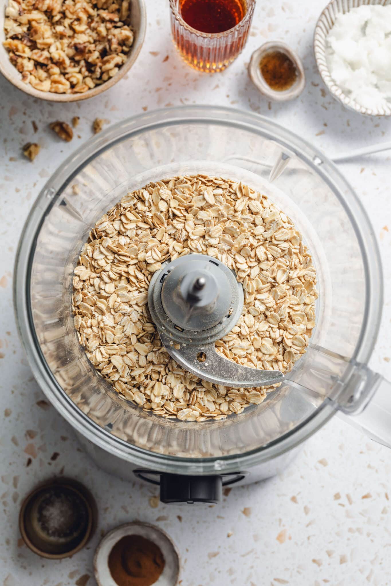oats in a food processor.