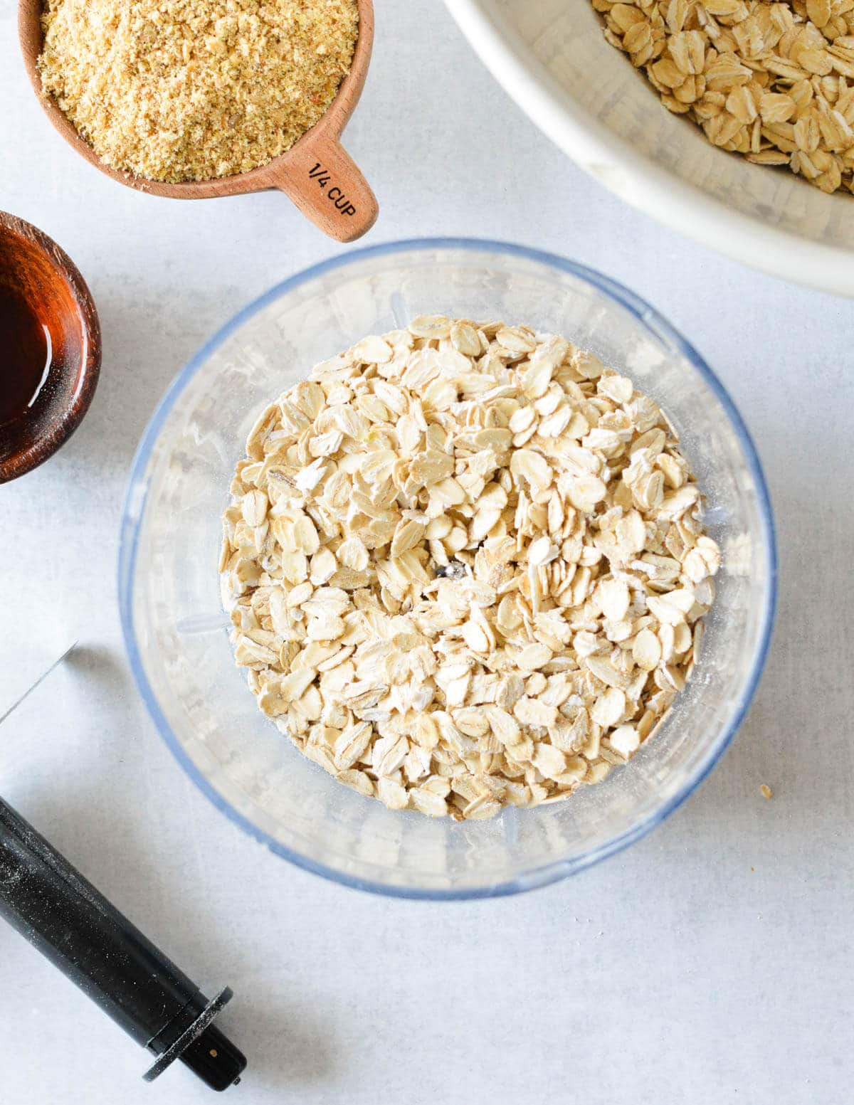 oats in a food processor.