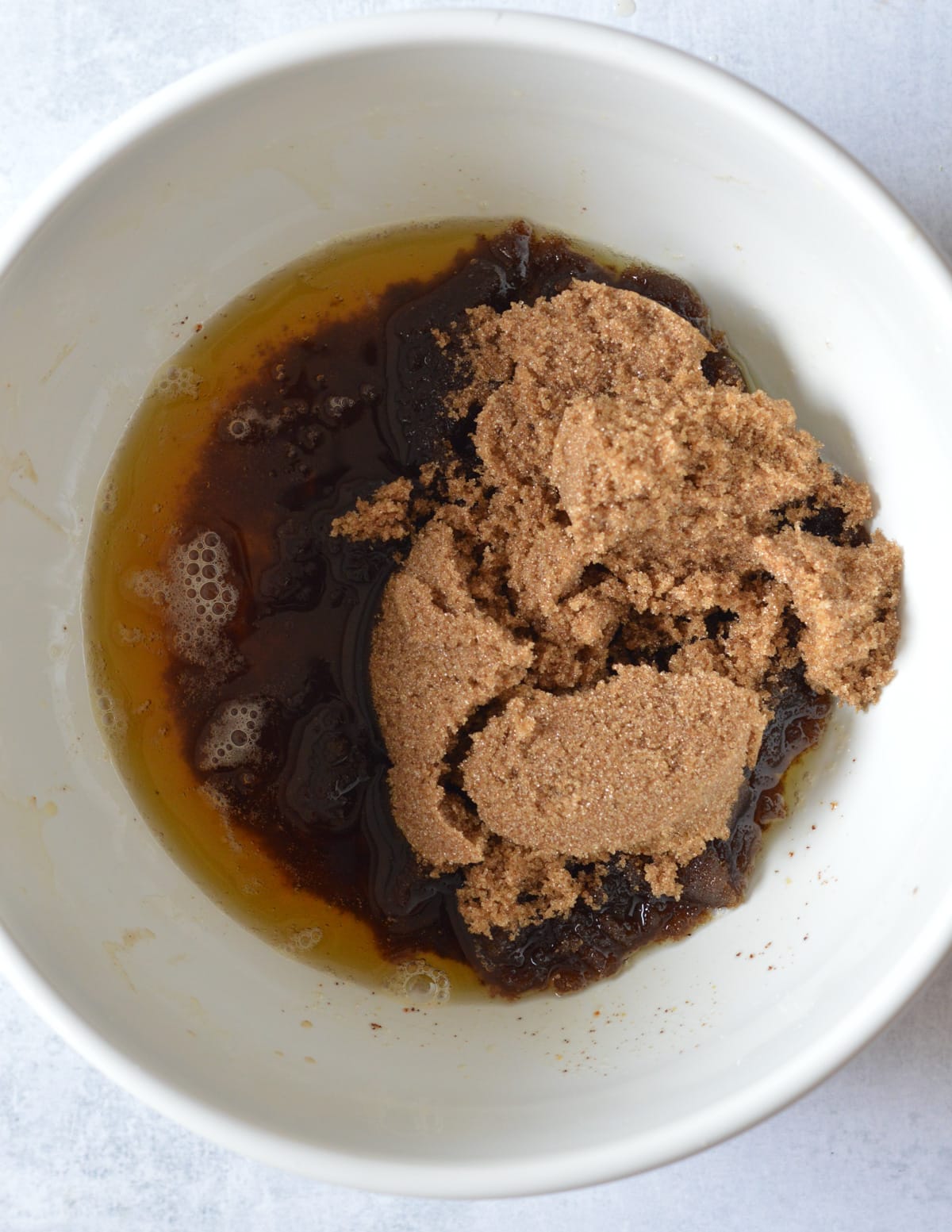 a bowl of brown sugar and browned butter.