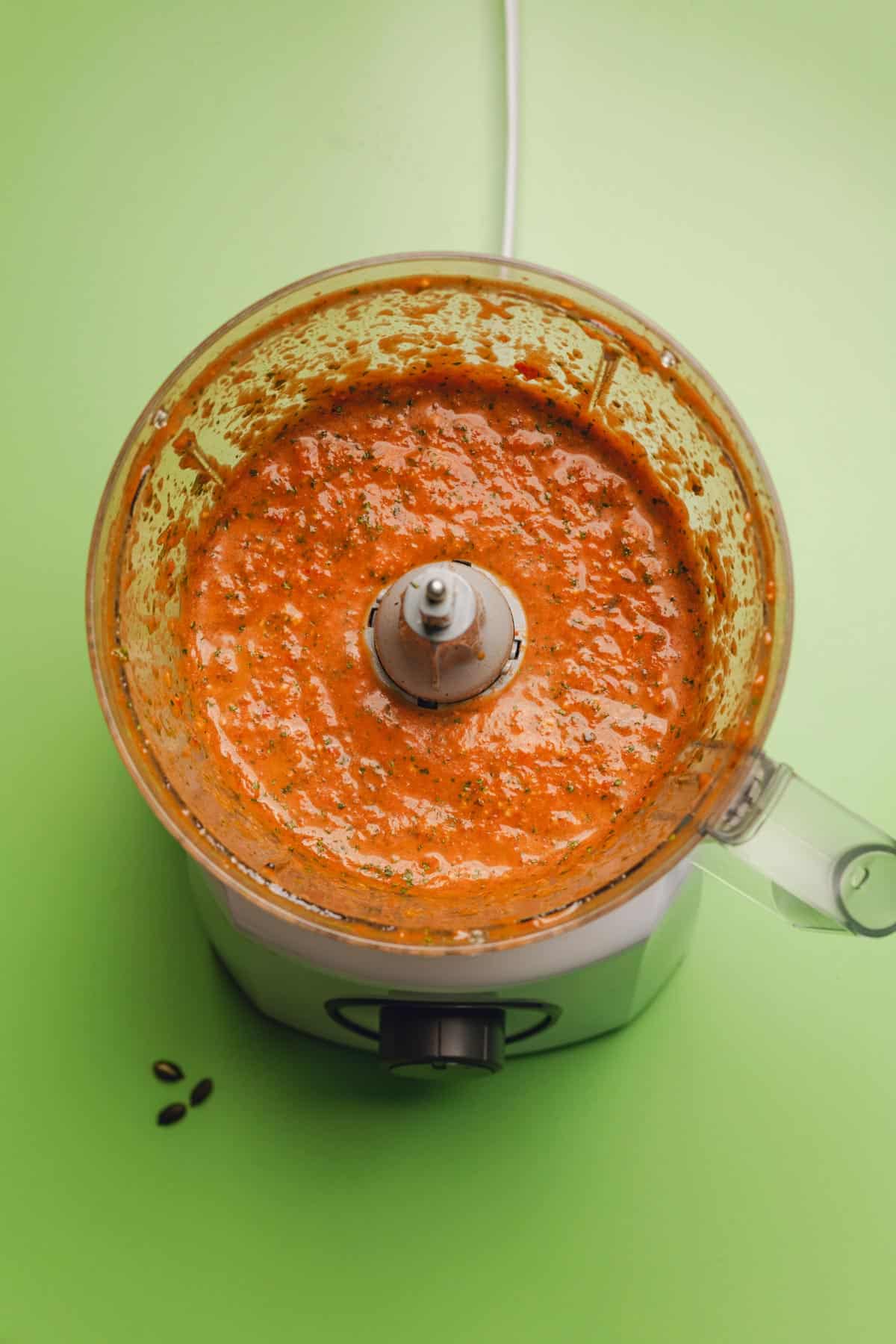 pepita salsa in a food processor.