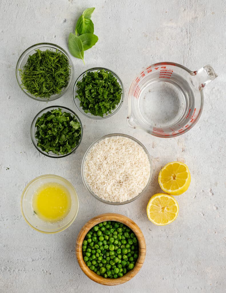 Content With Rice Herb Rice with Peas - caramel and cashews
