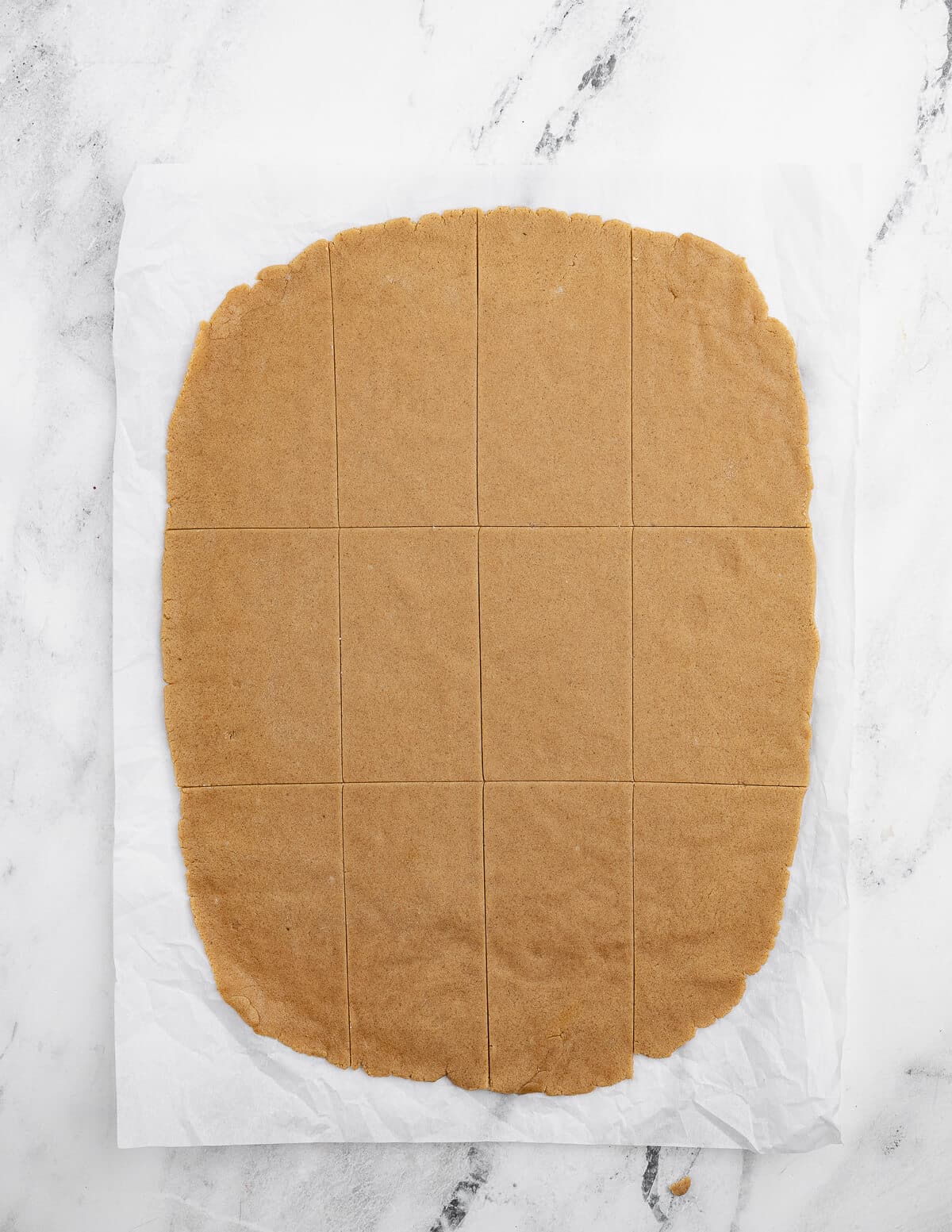 rolled out gluten-free graham cracker cookie dough