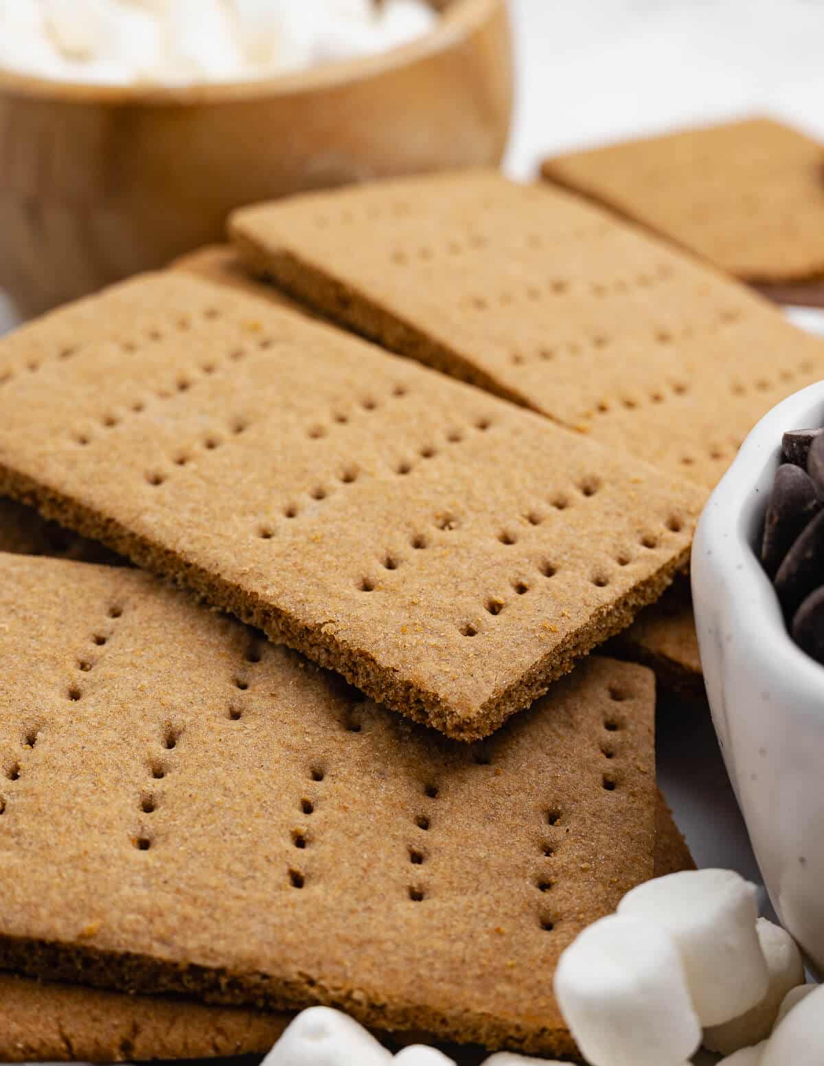 a stack of gluten-free graham crackers