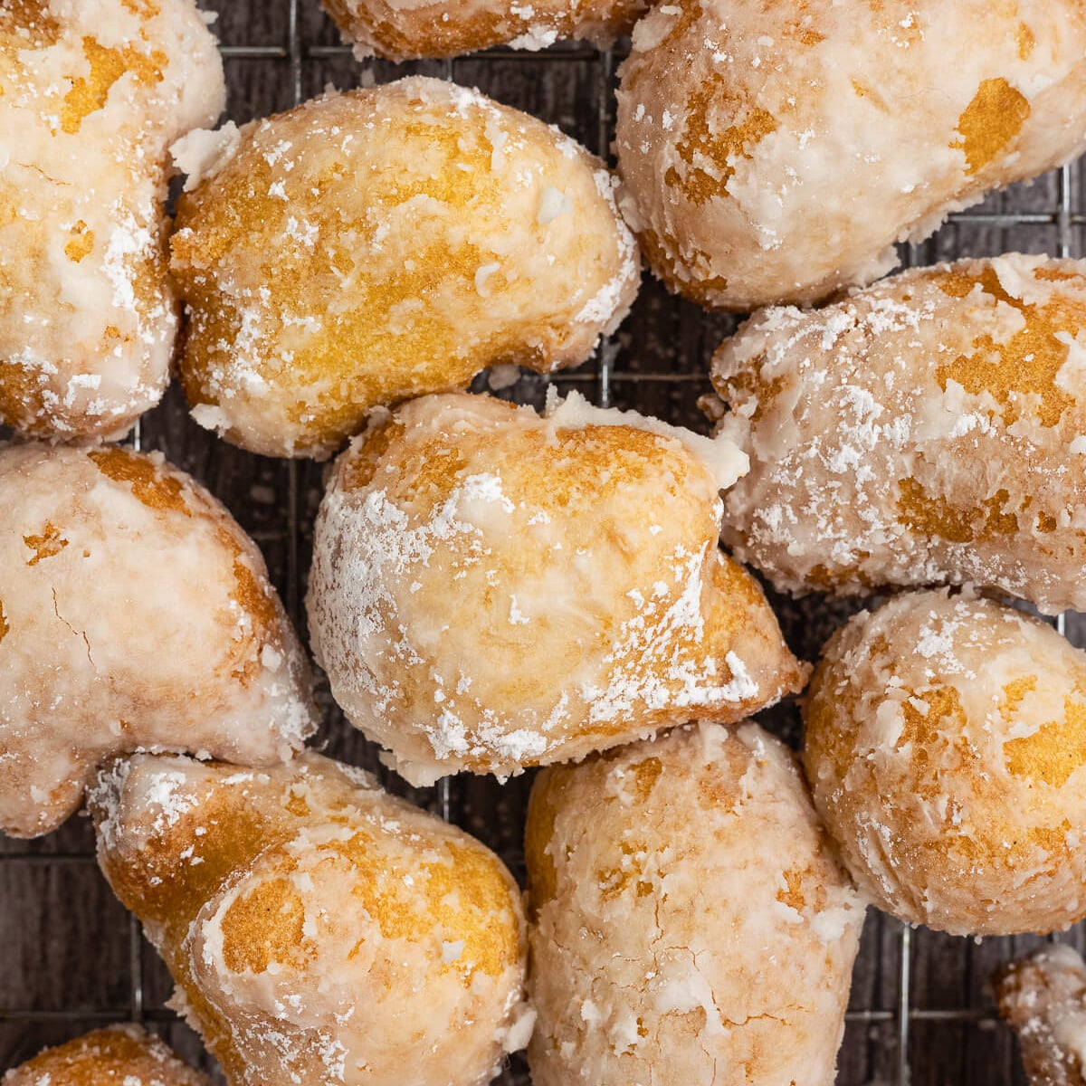 gluten free hushpuppies on a wire rack